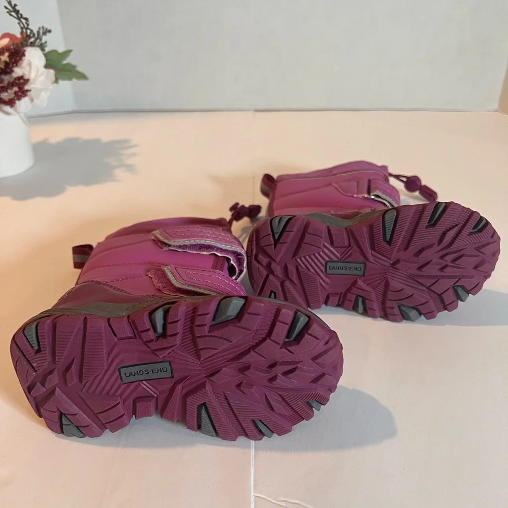 Land’s End Snow Flurry Insulated Pink/Purple Toddler Boots sz 6
